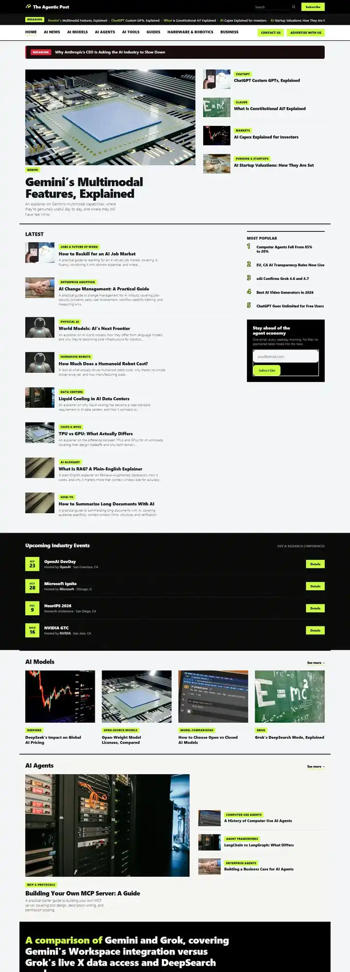 The Agentic Post website