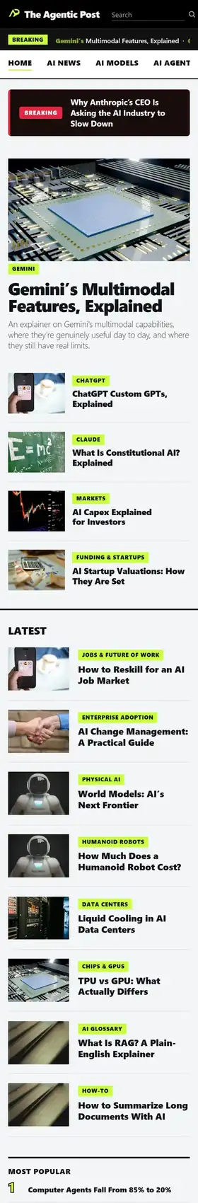 The Agentic Post on mobile