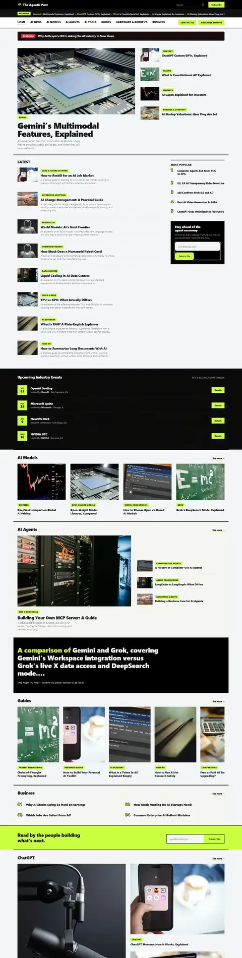 The Agentic Post website