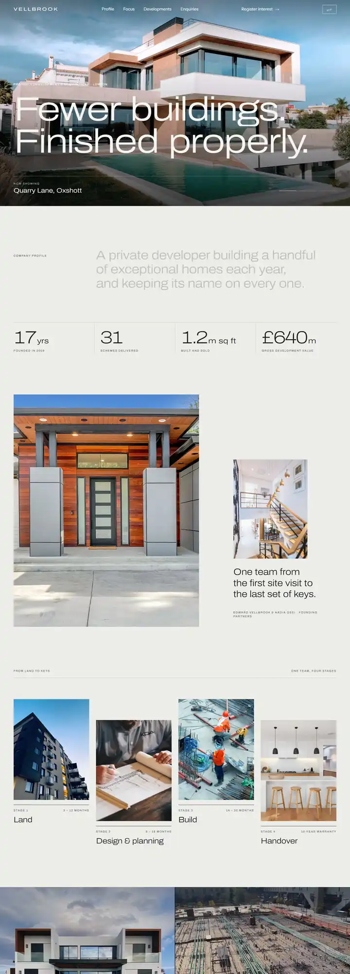 Vellbrook Developments, a demo site designed and built by BerdisDev