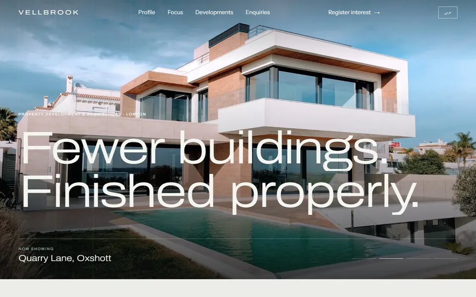 Vellbrook Developments website